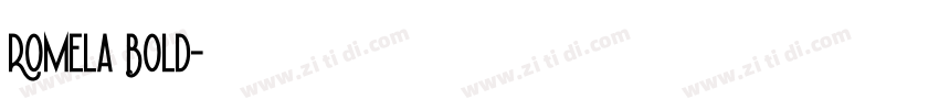 Romela Bold字体转换